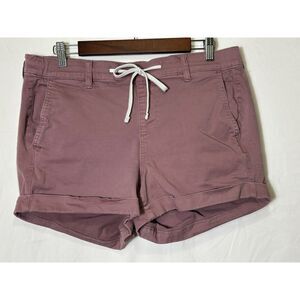 Torrid Women's Twill Mid Rise Weekend Shorts Size 0 (L) Mauve Cotton Blend